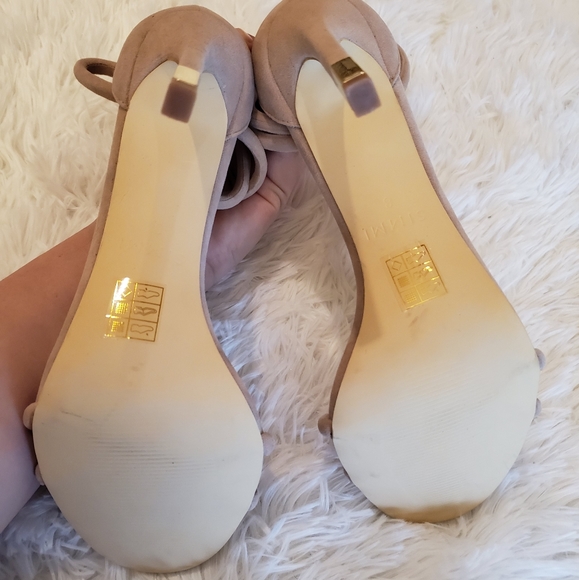 NWOB Simmi London Lorna Nude Wrap Suede Stilettos - Picture 4 of 5